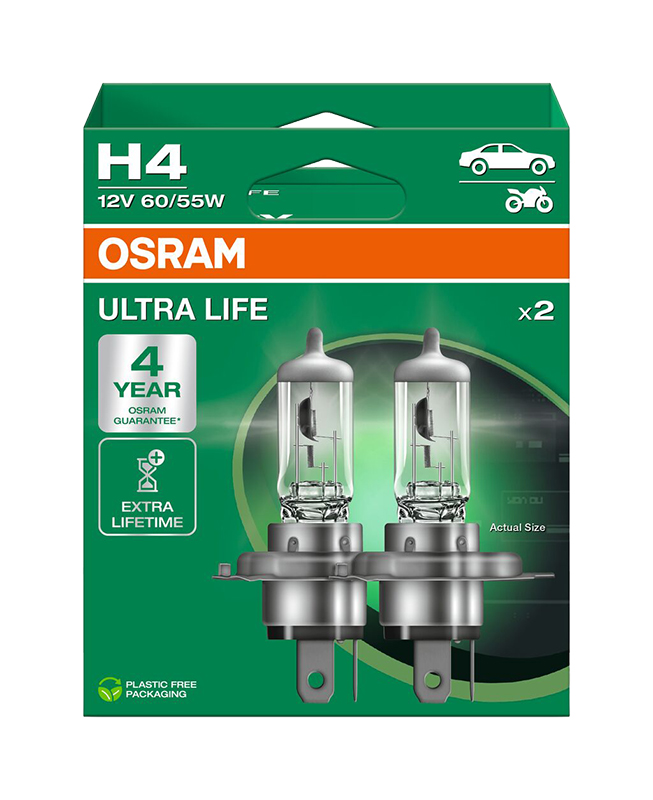 OSRAM Ultra Life H4 12V 64193ULT-Duobox NEW
