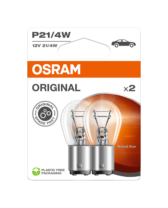 OSRAM Žárovka pomocná P21/4W 12V 7225-02B NEW OSRAM Žárovka pomocná P21/4W 12V 7225-02B NEW