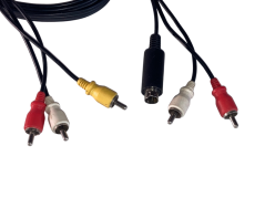 Kabel 3x CINCH - 2x CINCH + S-video (1,5m)