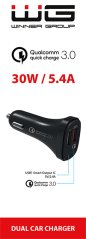 WG Nabíječka, 2x USB-A, 1x rychlonabíjení, 5,4 A