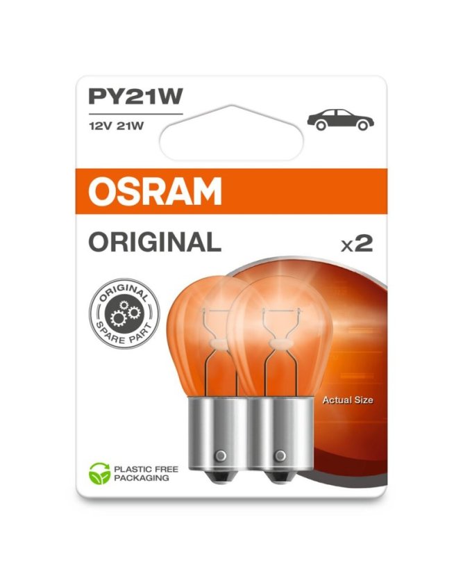 OSRAM Žárovka pomocná PY21W 12V 7507-02B NEW OSRAM Žárovka pomocná PY21W 12V 7507-02B NEW