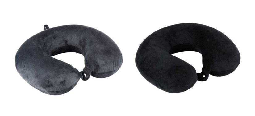 DUNLOP Cestovní polštářek z paměťové pěny černý/šedý