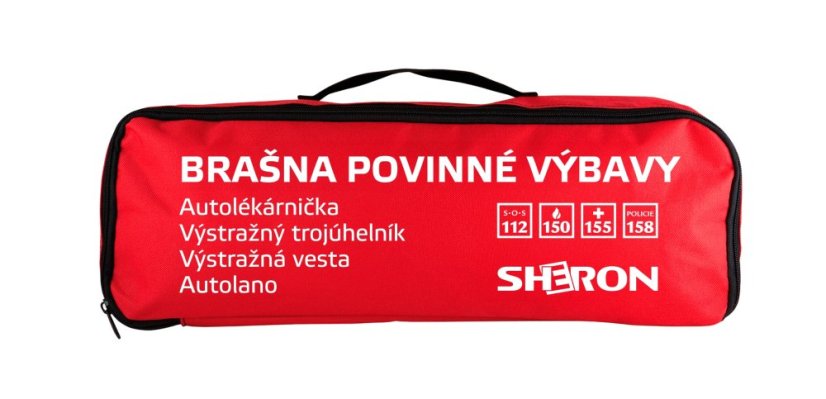 SHERON Brašna povinné výbavy červená CZ