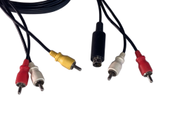 Kabel 3x CINCH - 2x CINCH + S-video (1,5m)
