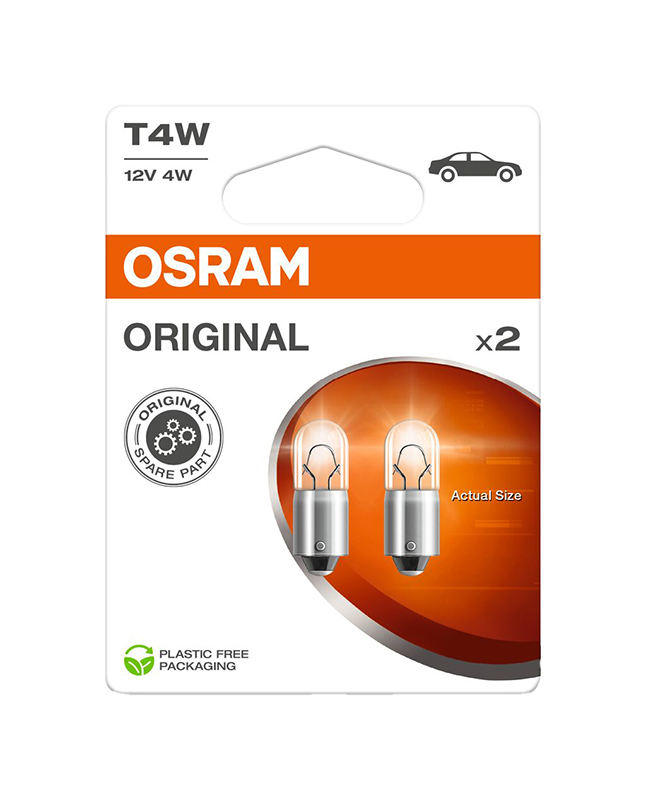 OSRAM Žárovka pomocná T4W 12V 3893-02B NEW