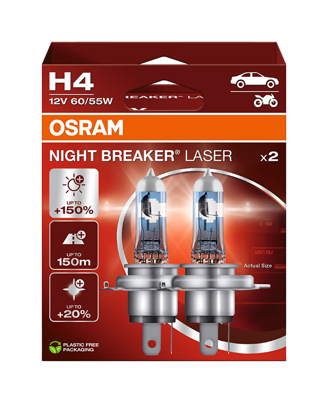 OSRAM NB Laser NG H4 12V 64193NL-Duobox NEW